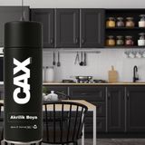CAXCOLORS Yeni Nesil Akrilik Dönüşüm Sprey Boya 400 ml Dolap-Fayans-Cam-Plastik-Ahşap-Duvar - MAT SİYAH