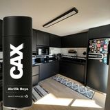 CAXCOLORS Yeni Nesil Akrilik Dönüşüm Sprey Boya 400 ml Dolap-Fayans-Cam-Plastik-Ahşap-Duvar - PARLAK SİYAH