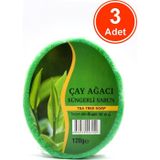 Çay Ağacı Özlü Süngerli Sabun Banyo Duş Sabunu 120 G x 3 Adet