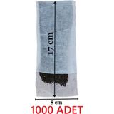 Çay Bitki Çayı Demleme Filtresi Boş Demlik Poşeti Galoşu Bonesi 8X17 cm 1000 Adet Ev Otel Cafe Horeca