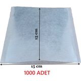 Çay Demleme Filtresi Boş Demlik Poşeti Büyük Endüstriyel Boy Kazan Galoşu Bonesi 15X15 cm 1000 Adet Ev Otel Cafe Horeca