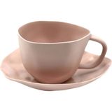 Çay Fincan ve Tabağı (Pembe)
