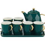 Çay fincanı seti çay seti demlik seti 8 adet çay seti seramik çaydanlık çay fincanı çay tepsisi porselen kahve fincanı kupa Teatime çaydanlık çay fincanı seti su ısıtıcısı kahve fincanı seti çay