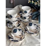 Çay Fincanı Takımı Ikat 6 Kişilik 12 Parça - Renkli - 200 ml