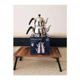 Çay Mekanı Vıcalına Çaydanlık Set 3+1 Model Alman Markası Paslanmaz Çelik Çaydanlık &Ocak Üstü Isıtıcı İthal