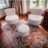 Çay Seti İkili Koltuk Berjer Ve Puf Takımı (salon, Balkon, Ofis) 3 Lü Takım