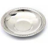 Çay Tabağı 12'Li Paslanmaz Çelik Metal Parlak Çay Tabak Damla Lokanta Kafe Restaraunt 430 0,40Mm