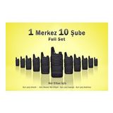 Çaycı Telsizi 1 Merkez 10 Şube Kulaklık Hediyeli Full Set