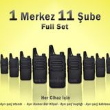 Çaycı Telsizi 1 Merkez 11 Şube Kulaklık Hediyeli Full Set