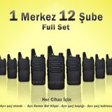 Çaycı Telsizi 1 Merkez 12 Şube Kulaklık Hediyeli Full Set