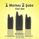 Çaycı Telsizi 1 Merkez 2 Şube Full Set Kablosuz Çağrı Sistemi Kafe Restoran Garson Çağrı Telsizi