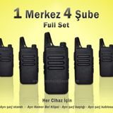 Çaycı Telsizi 1 Merkez 4 Şube Kulaklık Hediyeli Full Set