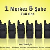 Çaycı Telsizi 1 Merkez 5 Şube Kulaklık Hediyeli Full Set