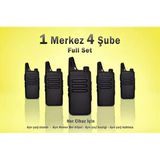 Çaycı Telsizi Seti 1 Merkez 4 Şube Lisanssız PMR446 El Telsizi Full Set Kafe Restoran Otel Garson İletişim Telsizi