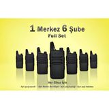 Çaycı Telsizi Seti 1 Merkez 6 Şube Lisanssız PMR446 El Telsizi Full Set Kafe Restoran Otel Garson İletişim Telsizi