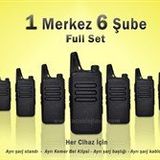 Çaycı Telsizi Seti 1 Merkez 6 Şube Lisanssız PMR446 El Telsizi Full Set Kafe Restoran Otel Garson İletişim Telsizi