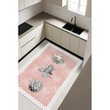 Çaydanlık Desenli Dijital Baskı Kaymaz Taban Mutfak Halısı H0050 Renkli 80 X 200