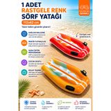 cayenna 1 Adet Rastgele Renk Tutmaçlı Şişme Sörf Yatağı 112x62 cm Çocuklar İçin Güvenli Dayanıklı Deniz Havuz Yatağı