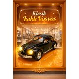 cayenna Nostaljik Beetle Vosvos Oyuncak Araba - 17cm Büyük Boy - Sesli Işıklı ve Sürtmeli