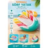 cayenna Renkli Tutmaçlı Sörf Yatak 84x79 cm – Sağlam Malzemeli Çocuk Deniz/Havuz Şişme Binici Oyuncağı