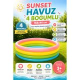 cayenna Sunset 4 Boğumlu Şişme Çocuk Havuzu 168x46 cm – Renkli, Güvenli ve Dayanıklı Yaz Havuzu
