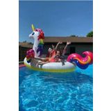 cayenna Unicorn Tek Boynuzlu Tutamaçlı MEGA Boy Ada Binici At Havuz, Deniz 201cm x 140cm x 97cm Pompa, Yama