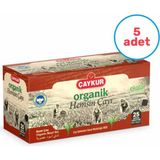 Çaykur 5 Adet Organik Hemşin Süzen Bardak Poşet Çay 25'li Siyah Çay Kalitesi ile Menşei Türkiye - 200 gr