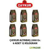 Çaykur Altınbaş Siyah Çay 2000 gr x 6 Adet 12 Kilogram Kaliteli Doğal Yaprak Çay - 12 kg