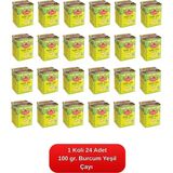 Çaykur Burcum Yeşil Çayı Teneke Kutu 100 Gr. 24'lü Koli