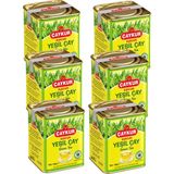 Çaykur Burcum Yeşil Dökme Çay Teneke Kutu 100 Gr. Altılı Paket