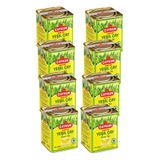 Çaykur Burcum Yeşil Döküm Çay Teneke Kutu 100 gr x 8 Paket | Birinci Sınıf Yeşil Çay