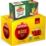 Çaykur Herdem Elmalı Yeşil Çay ve Rize 40'lı Demlik Poşet Çay Paketi