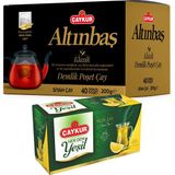 Çaykur Herdem Limonlu Yeşil Çay ve Altınbaş 40'lı Demlik Poşet Çay Paketi