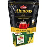 Çaykur Herdem Limonlu Yeşil Çay ve Altınbaş 80'li Demlik Poşet Çay Paketi