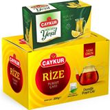Çaykur Herdem Limonlu Yeşil Çay ve Rize 40'lı Demlik Poşet Çay Paketi