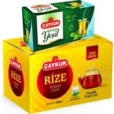 Çaykur Herdem Naneli Yeşil Çay ve Rize 40'lı Demlik Poşet Çay Paketi