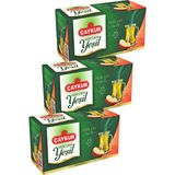 Çaykur Herdem Yeşil Çay Süzen Poşet Elmalı 1,6gr 25 Adet Üçlü Paket
