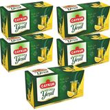 Çaykur Herdem Yeşil Çay Süzen Poşet Limonlu 1,6gr 25 Adet Beşli Paket