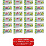 Çaykur Herdem Yeşil Nane Limon Çayı Süzen Poşet 40 Gr. 24'lü Koli