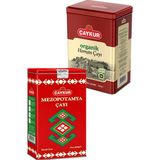 Çaykur Mezopotamya ve Organik Hemşin 400GR Teneke Kutu Çay Paketi - 400 gr