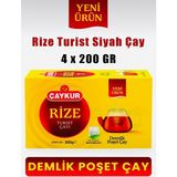 Çaykur Rize Turist Demlik Poşet Çayı 200 gr x 4 Kutu İçinde 40'lı Siyah Çay Aroması