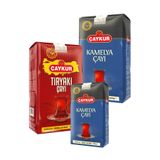 Çaykur Tiryaki 1000 gr ve Kamelya 500 gr + 1000 gr Dökme Çay | 3'lü Paket