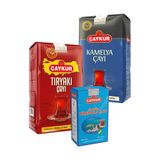 Çaykur Tiryaki 1kg + Kamelya 1kg + 42 No Tirebolu 500gr Döküm Çay | 3 Farklı Çeşit