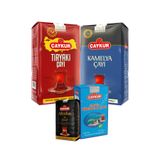 Çaykur Tiryaki 1kg + Kamelya 1kg + Altınbaş 200gr + Tirebolu 500gr | 4 Farklı Çeşit
