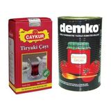 Çaykur Tiryaki Çay 1 kg + Demko Domates Salçası Teneke 4,3 kg - 5 kg