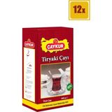 Çaykur Tiryaki Siyah Çay 1 kg 12'li Set Doğal Aroma ve Kalite ile Gün Boyu Keyifli İçecek