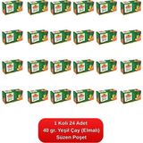 Çaykur Yeşil Çay Süzen Poşet (Elmalı) 40 Gr. 24'lü Koli