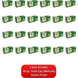 Çaykur Yeşil Çay Süzen Poşet (Melisalı) 40 Gr. 24'lü Koli
