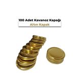 ÇAYLAR AVM Konserve Kavanoz Kapağı 100 Adet 82mm Altın Kapak
