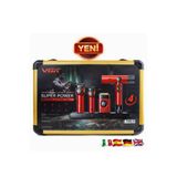 çaymekani Combo 4'lü Set Stepless Pro 4'ü 1 Arada High-End Saç Kesme Makinesi Ve İyonize Fön Makinesi